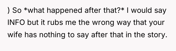 ) So *what happened after that?* I would say INFO...