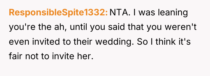 ResponsibleSpite1332 NTA. I was leaning you're the ah, until you...