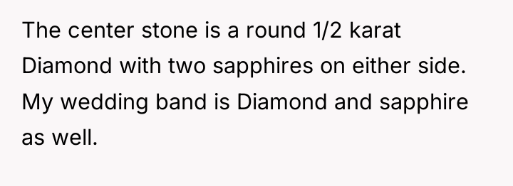 The center stone is a round 1/2 karat Diamond with...