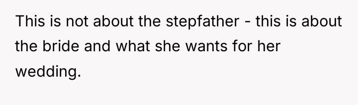This is not about the stepfather - this is about...