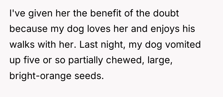 I've given her the benefit of the doubt because my...