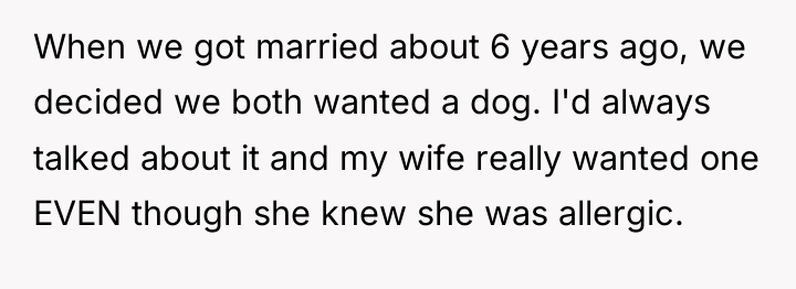 When we got married about 6 years ago, we decided...