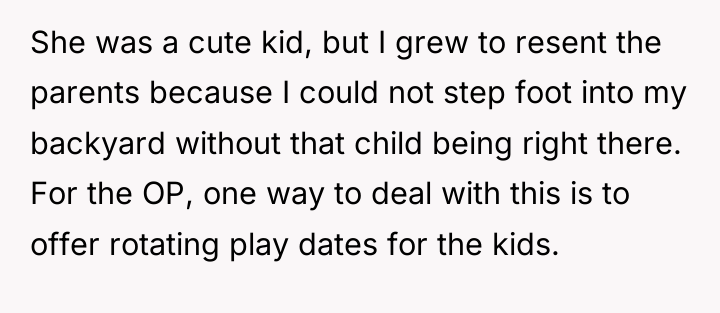 She was a cute kid, but I grew to resent...