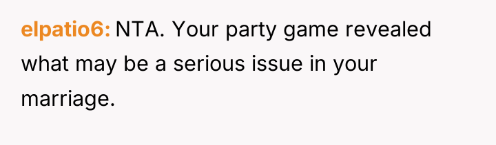 elpatio6 NTA. Your party game revealed what may be a...