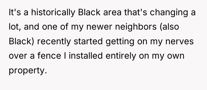 It's a historically Black area that's changing a lot, and...