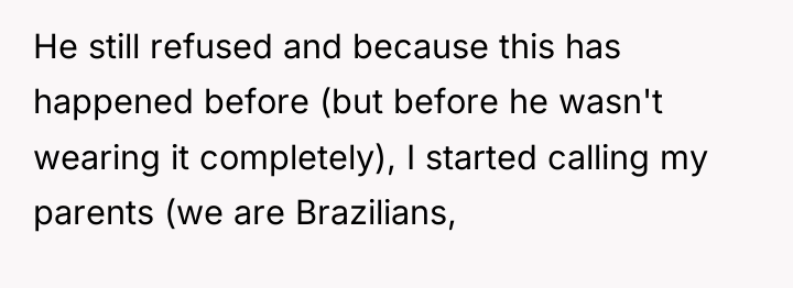 He still refused and because this has happened before (but...