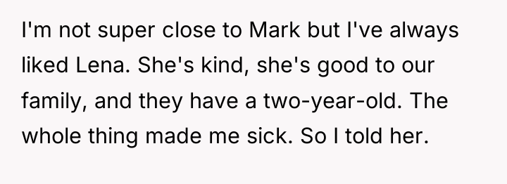 I'm not super close to Mark but I've always liked...