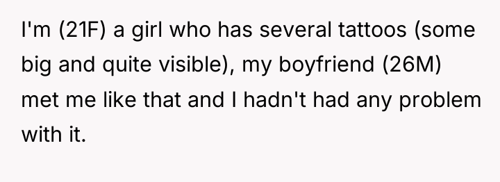 I'm (21F) a girl who has several tattoos (some big...