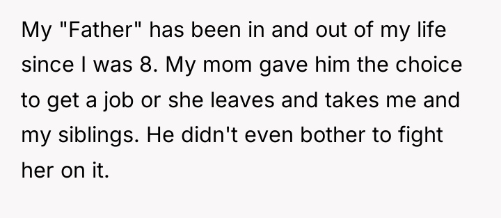 My "Father" has been in and out of my life...