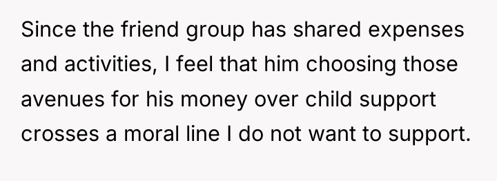 Since the friend group has shared expenses and activities, I...