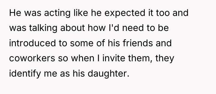 He was acting like he expected it too and was...