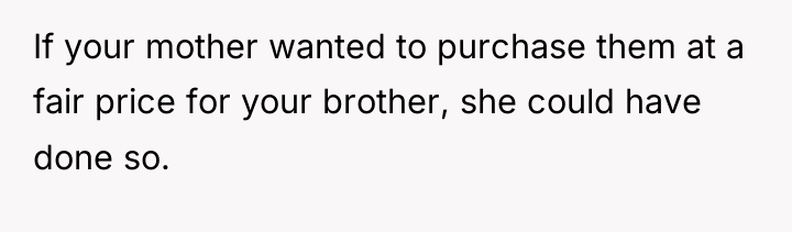 If your mother wanted to purchase them at a fair...