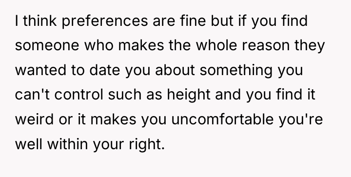 I think preferences are fine but if you find someone...