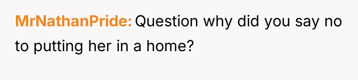 MrNathanPride Question why did you say no to putting her...