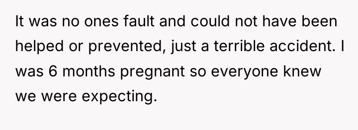 It was no ones fault and could not have been...