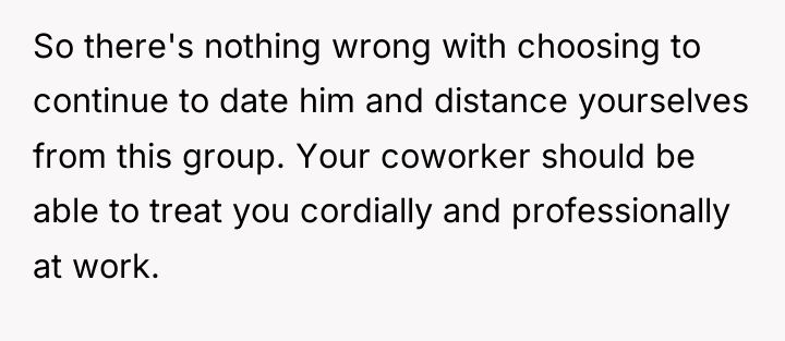 So there's nothing wrong with choosing to continue to date...