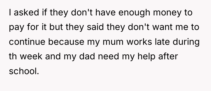 I asked if they don't have enough money to pay...