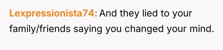 Lexpressionista74 And they lied to your family/friends saying you changed...