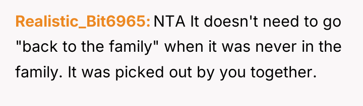 Realistic_Bit6965 NTA It doesn't need to go "back to the...