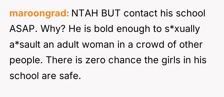 maroongrad NTAH BUT contact his school ASAP. Why? He is...