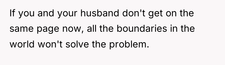 If you and your husband don't get on the same...