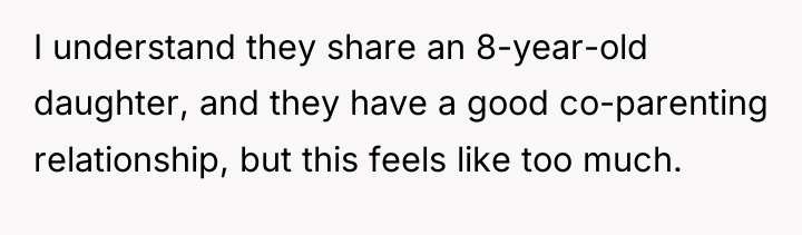 I understand they share an 8-year-old daughter, and they have...