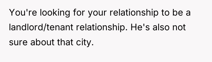 You're looking for your relationship to be a landlord/tenant relationship....