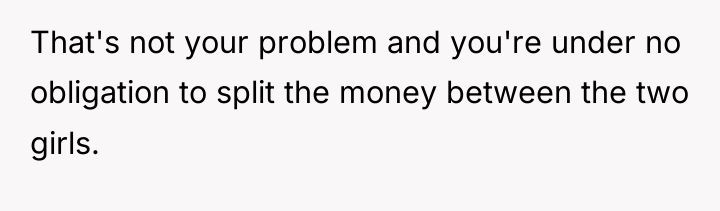 That's not your problem and you're under no obligation to...