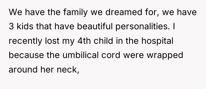 We have the family we dreamed for, we have 3...