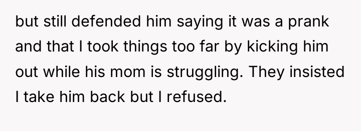 but still defended him saying it was a prank and...