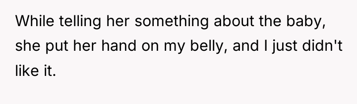 While telling her something about the baby, she put her...