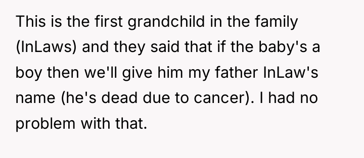 This is the first grandchild in the family (InLaws) and...