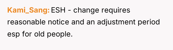 Kami_Sang ESH - change requires reasonable notice and an adjustment...