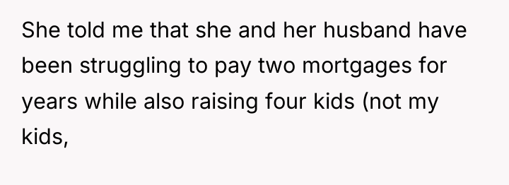 She told me that she and her husband have been...