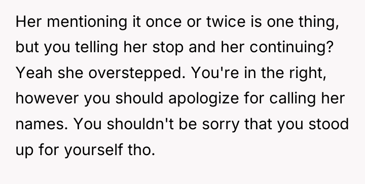 Her mentioning it once or twice is one thing, but...