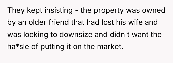 They kept insisting - the property was owned by an...