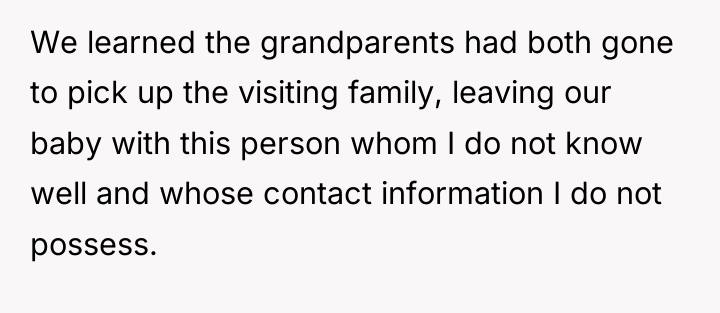 We learned the grandparents had both gone to pick up...