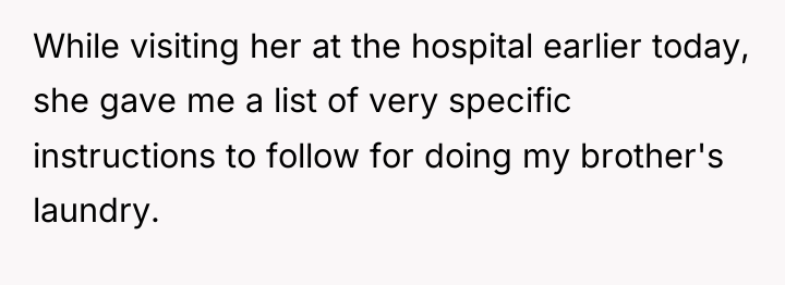 While visiting her at the hospital earlier today, she gave...
