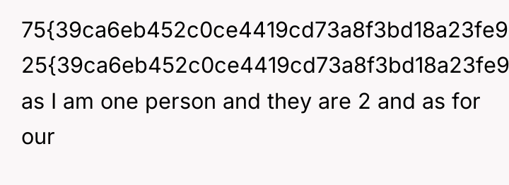 75{39ca6eb452c0ce4419cd73a8f3bd18a23fe95ab4febb092bc2ab1b542eeea82f}: 25{39ca6eb452c0ce4419cd73a8f3bd18a23fe95ab4febb092bc2ab1b542eeea82f} as I am one person and they are...