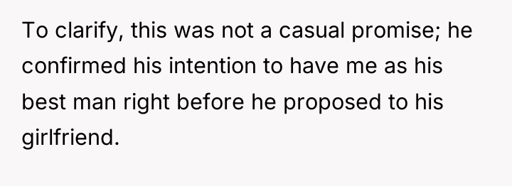 To clarify, this was not a casual promise; he confirmed...