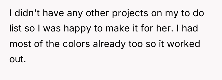 I didn't have any other projects on my to do...