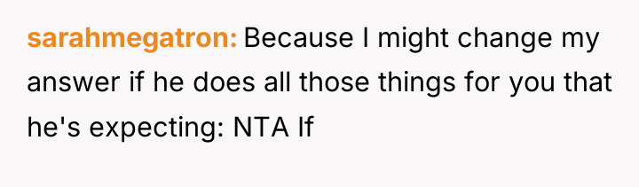 sarahmegatron Because I might change my answer if he does...