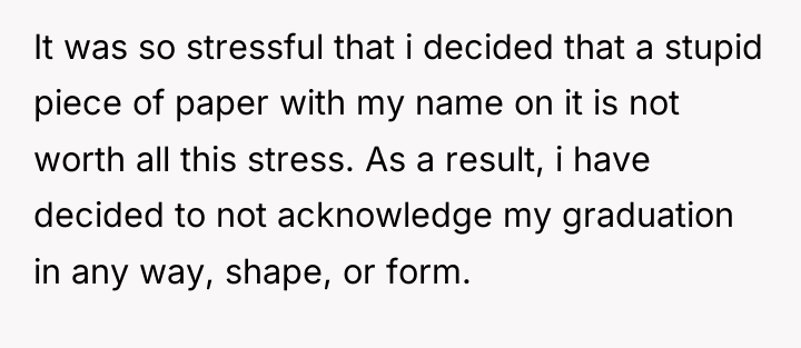 It was so stressful that i decided that a stupid...