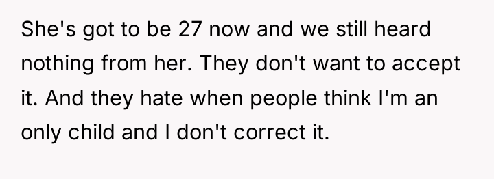 She's got to be 27 now and we still heard...