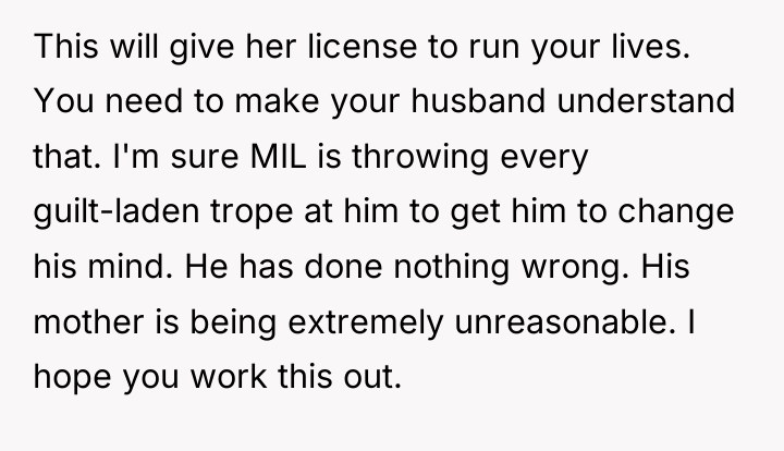 This will give her license to run your lives. You...