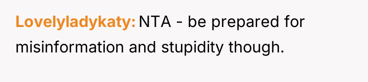 Lovelyladykaty NTA - be prepared for misinformation and stupidity though.