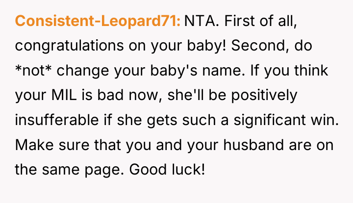 Consistent-Leopard71 NTA. First of all, congratulations on your baby! Second,...