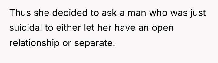 Thus she decided to ask a man who was just...