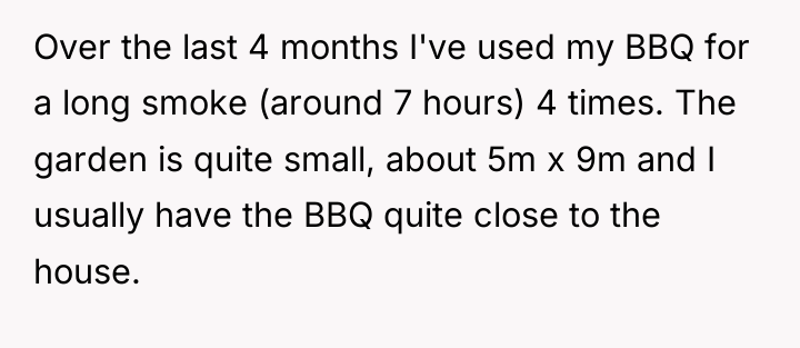 Over the last 4 months I've used my BBQ for...