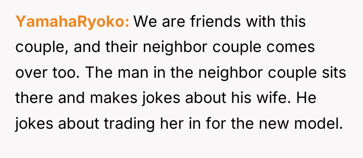 YamahaRyoko We are friends with this couple, and their neighbor...